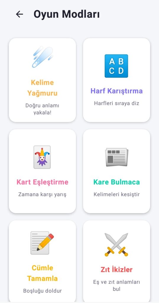 LexiGo ile oyun oynayarak ingilizce öğreten uygulama.